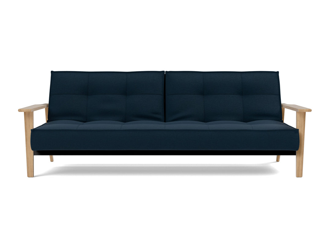Canapea extensibila Splitback Frej Oak 115x210cm, tesatura la alegere #material_528-mixed-dance-blue