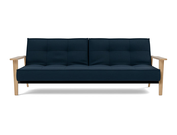 Canapea extensibila Splitback Frej Oak 115x210cm, tesatura la alegere #material_528-mixed-dance-blue