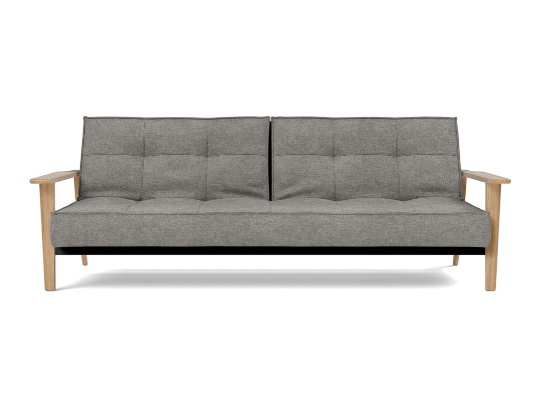 Canapea extensibila Splitback Frej Oak 115x210cm, tesatura la alegere #material_282-avella-warm-grey