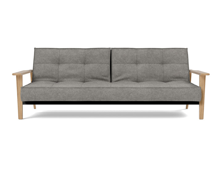 Canapea extensibila Splitback Frej Oak 115x210cm, tesatura la alegere #material_282-avella-warm-grey