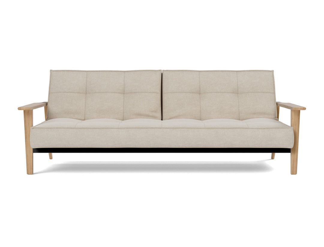 Canapea extensibila Splitback Frej Oak 115x210cm, tesatura la alegere #material_586-phobos-latte