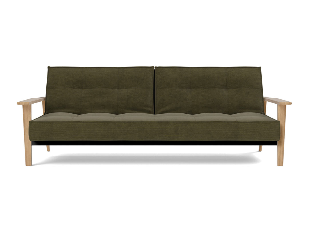 Canapea extensibila Splitback Frej Oak 115x210cm, tesatura la alegere #material_316-cordufine-pine-green