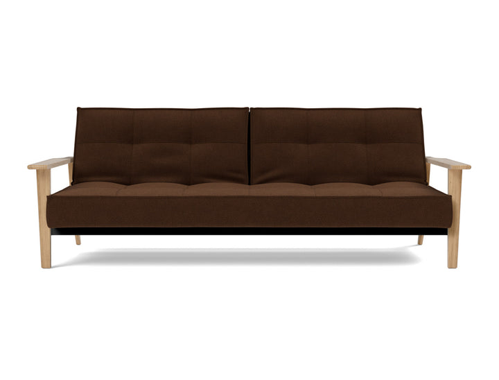 Canapea extensibila Splitback Frej Oak 115x210cm, tesatura la alegere #material_359-taura-cappuccino