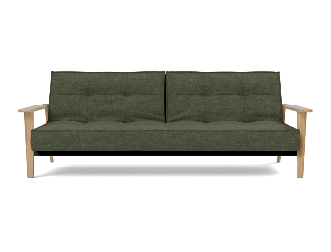 Canapea extensibila Splitback Frej Oak 115x210cm, tesatura la alegere #material_353-taura-forest