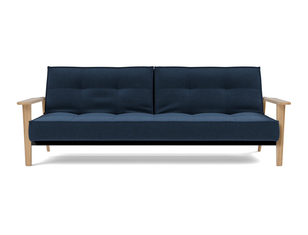Canapea extensibila Splitback Frej Oak 115x210cm, tesatura la alegere #material_414-esina-indigo-blue