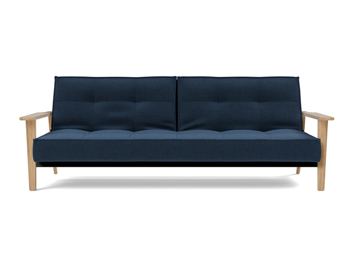Canapea extensibila Splitback Frej Oak 115x210cm, tesatura la alegere #material_414-esina-indigo-blue