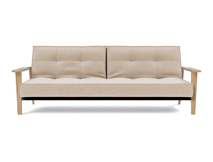 Canapea extensibila Splitback Frej Oak 115x210cm, tesatura la alegere #material_410-esina-almond