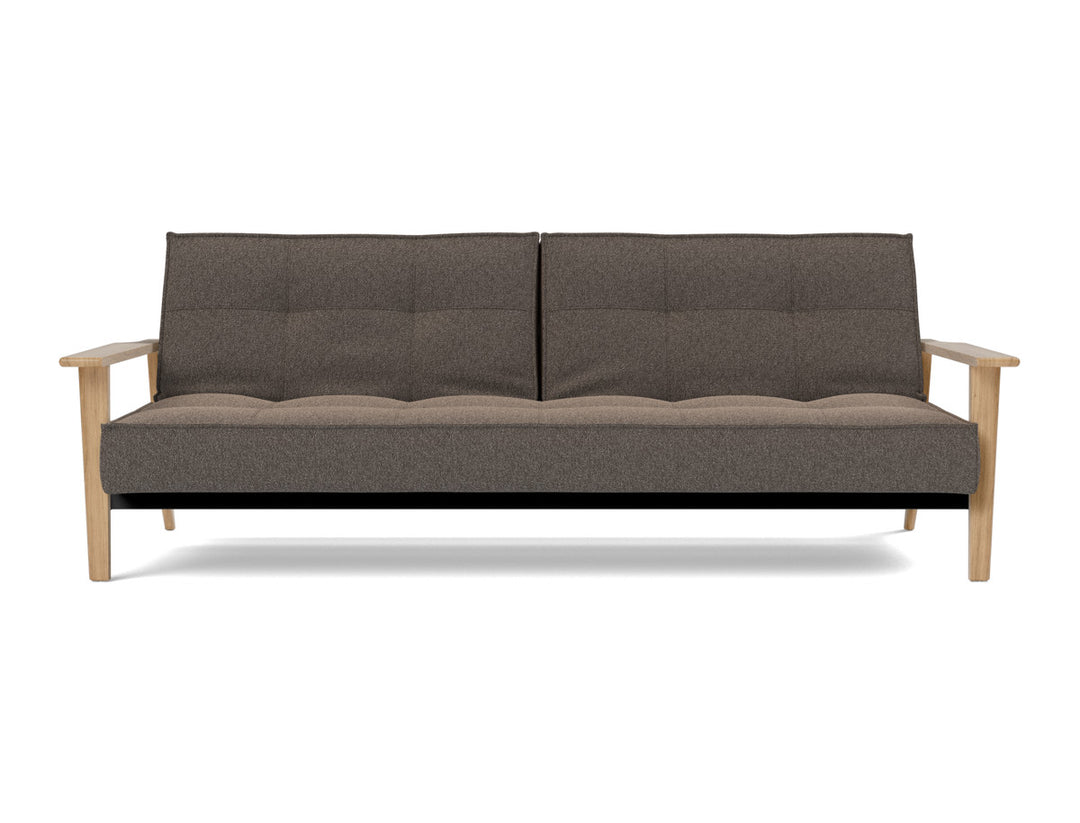 Canapea extensibila Splitback Frej Oak 115x210cm, tesatura la alegere #material_530-boucl-taupe
