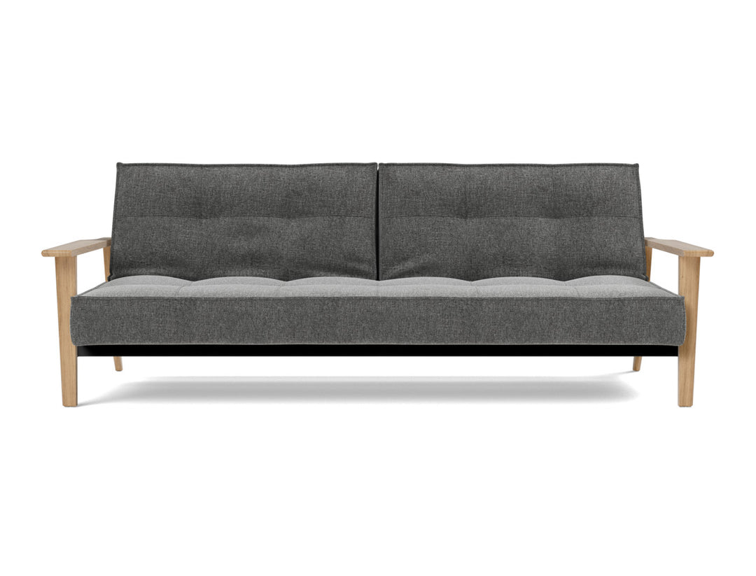 Canapea extensibila Splitback Frej Oak 115x210cm, tesatura la alegere #material_563-twist-charcoal