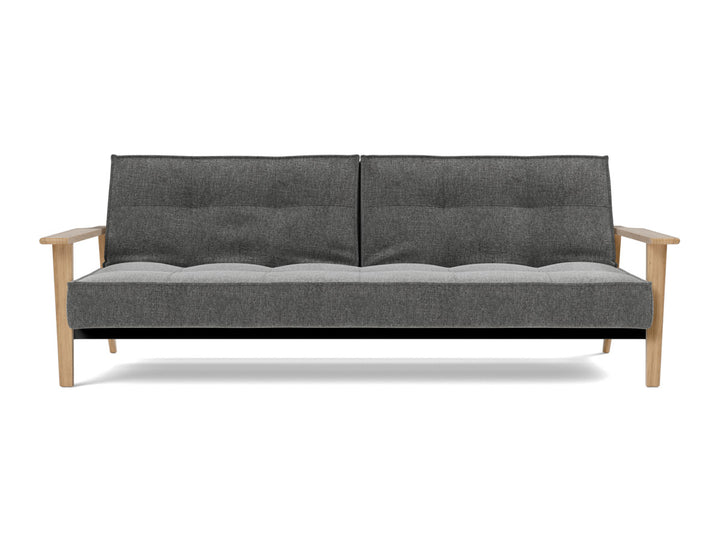 Canapea extensibila Splitback Frej Oak 115x210cm, tesatura la alegere #material_563-twist-charcoal