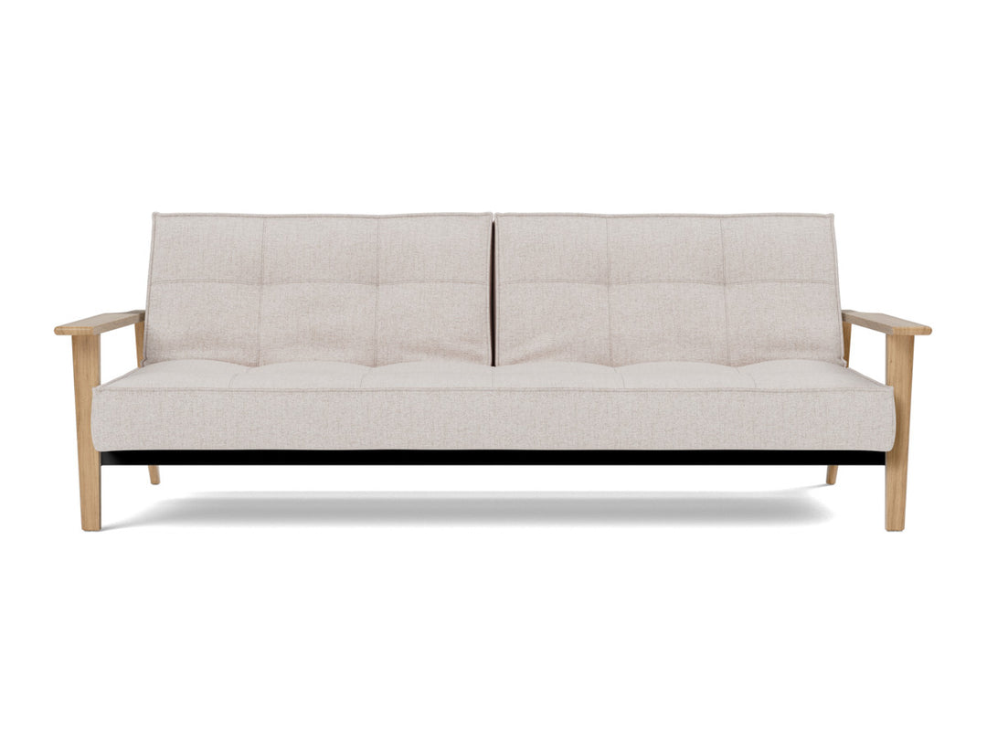Canapea extensibila Splitback Frej Oak 115x210cm, tesatura la alegere #material_300-weda-sand