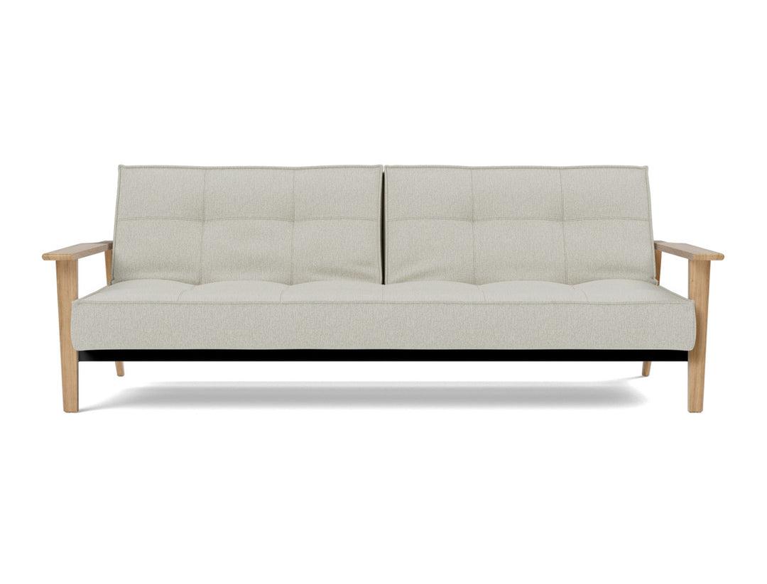 Canapea extensibila Splitback Frej Oak 115x210cm, tesatura la alegere #material_527-mixed-dance-natural