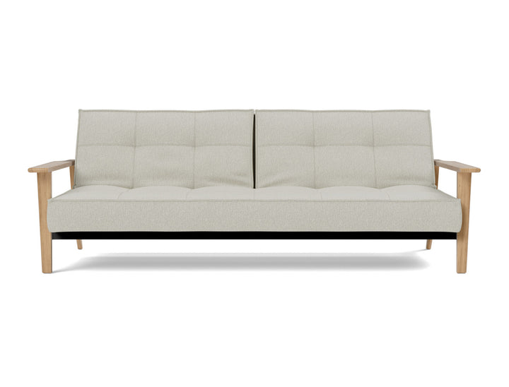 Canapea extensibila Splitback Frej Oak 115x210cm, tesatura la alegere #material_527-mixed-dance-natural
