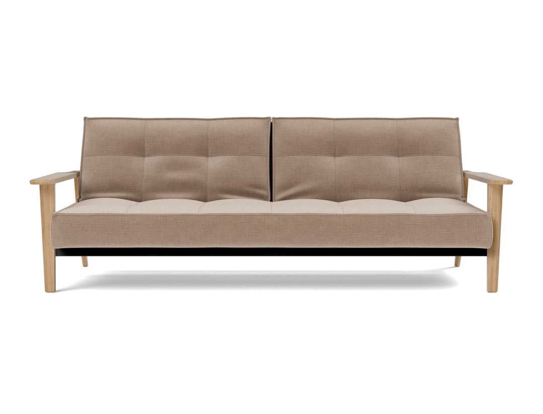 Canapea extensibila Splitback Frej Oak 115x210cm, tesatura la alegere #material_417-esina-mocha