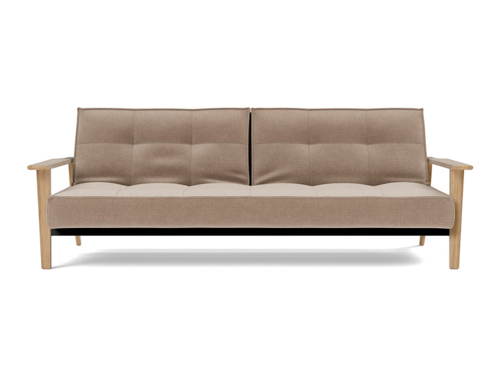 Canapea extensibila Splitback Frej Oak 115x210cm, tesatura la alegere #material_417-esina-mocha
