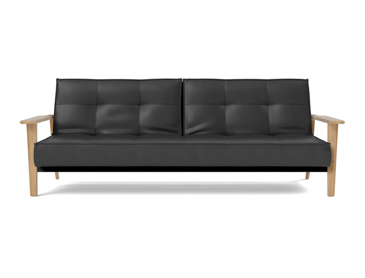 Canapea extensibila Splitback Frej Oak 115x210cm, tesatura la alegere #material_550-faunal-black