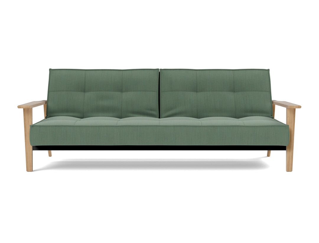 Canapea extensibila Splitback Frej Oak 115x210cm, tesatura la alegere #material_518-elegance-green