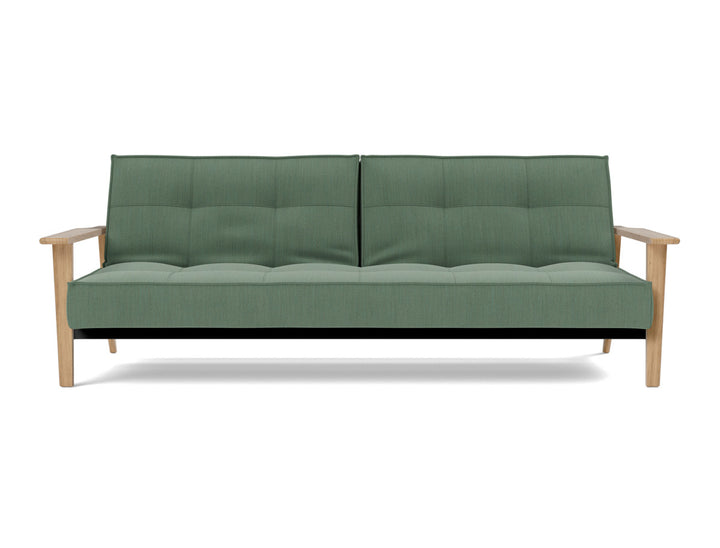 Canapea extensibila Splitback Frej Oak 115x210cm, tesatura la alegere #material_518-elegance-green