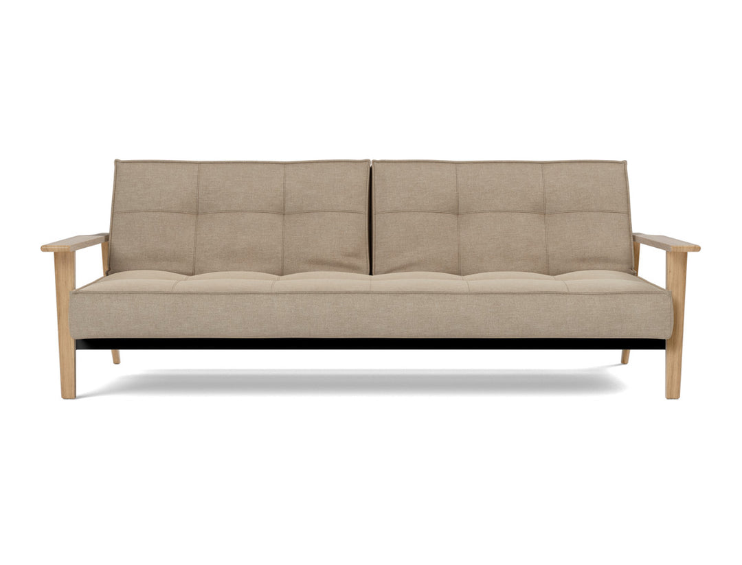 Canapea extensibila Splitback Frej Oak 115x210cm, tesatura la alegere #material_587-phobos-mocha