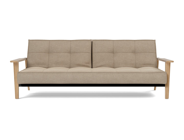 Canapea extensibila Splitback Frej Oak 115x210cm, tesatura la alegere #material_587-phobos-mocha
