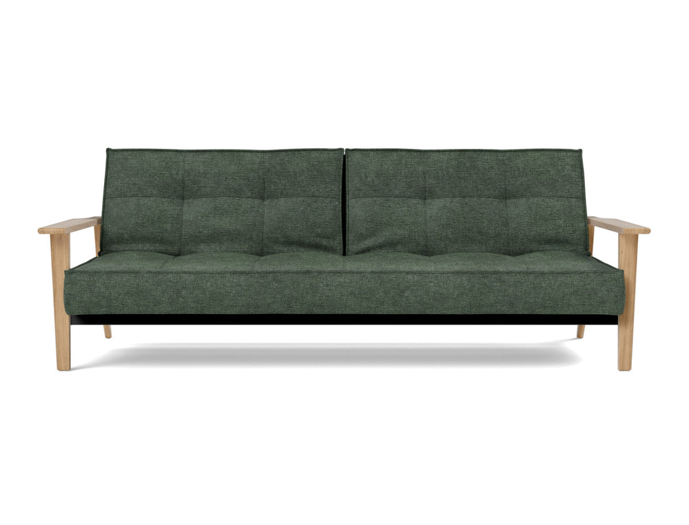 Canapea extensibila Splitback Frej Oak 115x210cm, tesatura la alegere #material_281-avella-pine-green