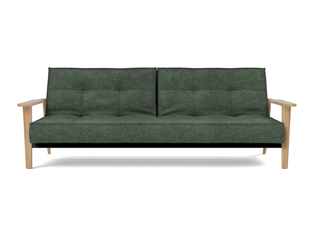 Canapea extensibila Splitback Frej Oak 115x210cm, tesatura la alegere #material_281-avella-pine-green