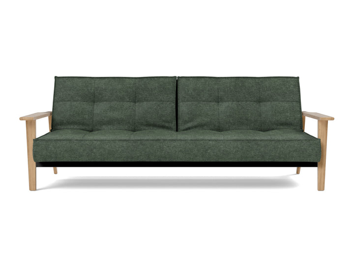 Canapea extensibila Splitback Frej Oak 115x210cm, tesatura la alegere #material_281-avella-pine-green