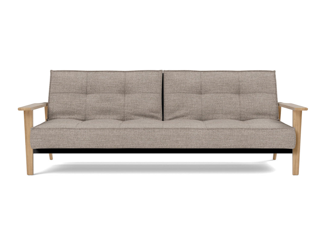 Canapea extensibila Splitback Frej Oak 115x210cm, tesatura la alegere #material_472-yuveno-warm-grey