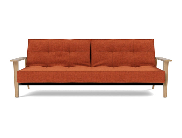 Canapea extensibila Splitback Frej Oak 115x210cm, tesatura la alegere #material_412-esina-rust-orange