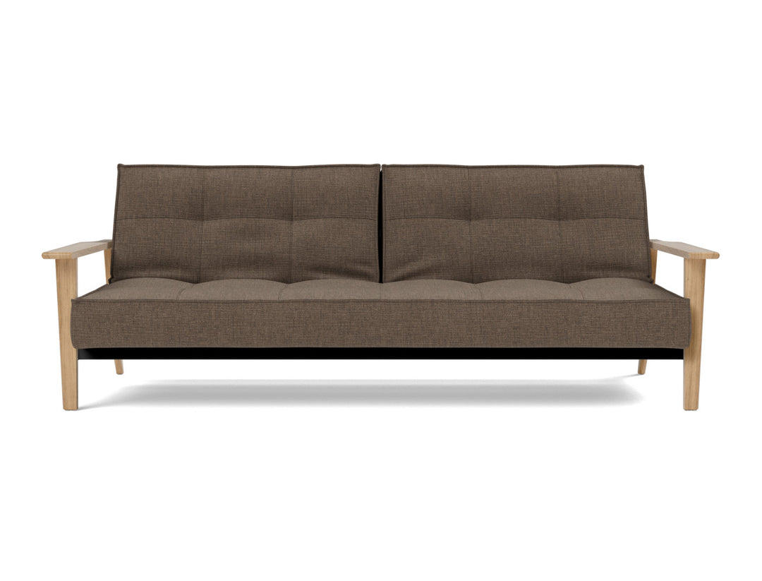 Canapea extensibila Splitback Frej Oak 115x210cm, tesatura la alegere #material_411-esina-cedar-brown