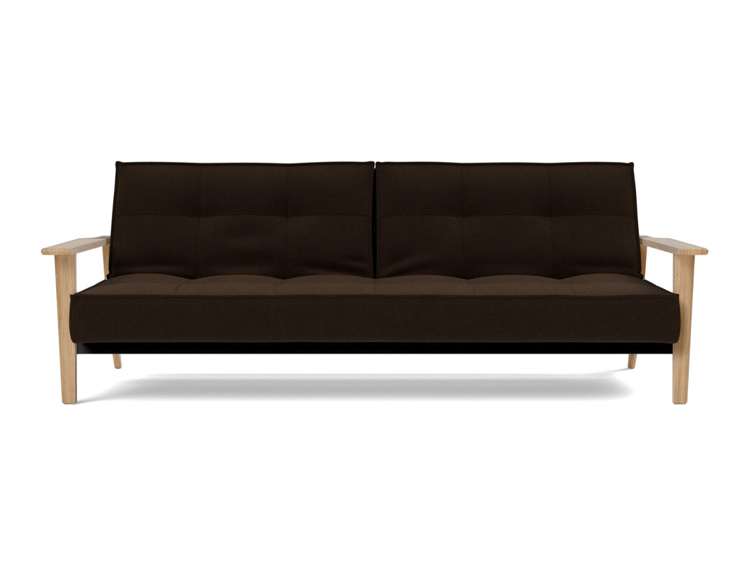 Canapea extensibila Splitback Frej Oak 115x210cm, tesatura la alegere #material_358-taura-chocco