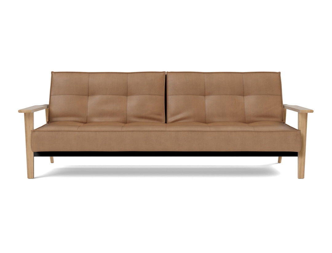 Canapea extensibila Splitback Frej Oak 115x210cm, tesatura la alegere #material_551-faunal-brown