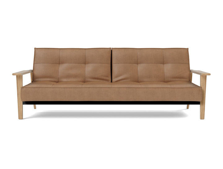 Canapea extensibila Splitback Frej Oak 115x210cm, tesatura la alegere #material_551-faunal-brown