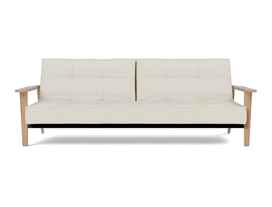 Canapea extensibila Splitback Frej Oak 115x210cm, tesatura la alegere #material_531-boucl-off-white
