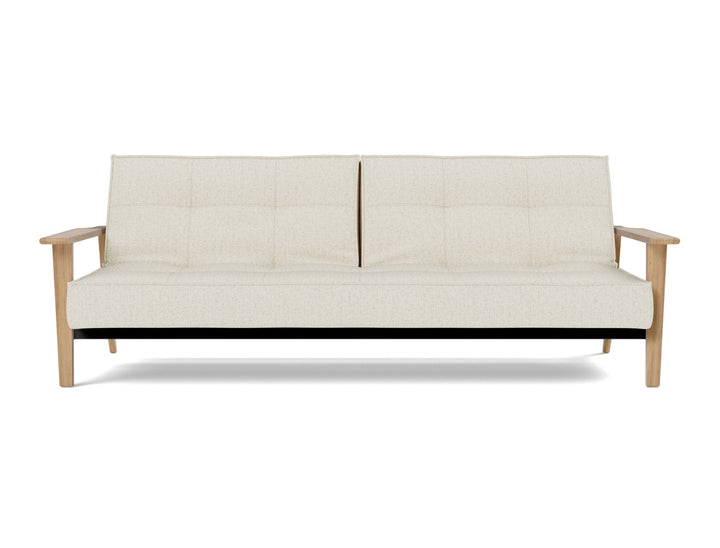 Canapea extensibila Splitback Frej Oak 115x210cm, tesatura la alegere #material_531-boucl-off-white