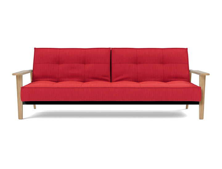Canapea extensibila Splitback Frej Oak 115x210cm, tesatura la alegere #material_511-elegance-red