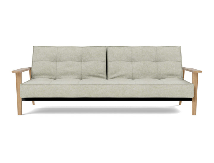 Canapea extensibila Splitback Frej Oak 115x210cm, tesatura la alegere #material_280-avella-sand