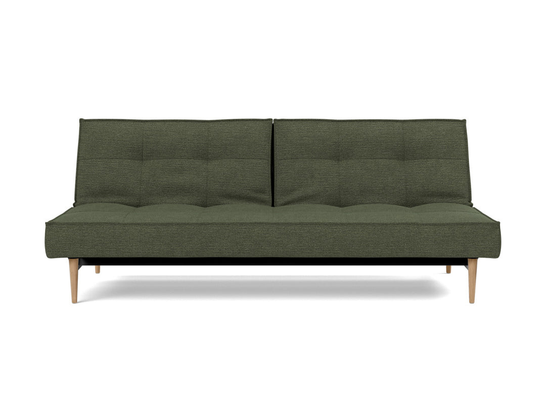 Canapea extensibila Splitback Styletto / lemn natur 115x210cm, tesatura la alegere #material_353-taura-forest