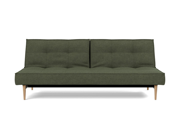 Canapea extensibila Splitback Styletto / lemn natur 115x210cm, tesatura la alegere #material_353-taura-forest