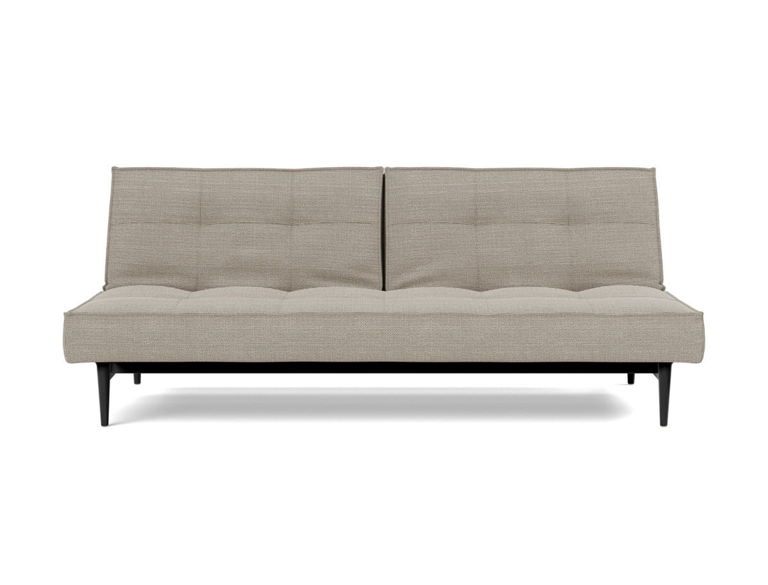 Canapea extensibila Splitback Styletto Black Wood 115x210cm, tesatura la alegere #material_579-kenya-gravel