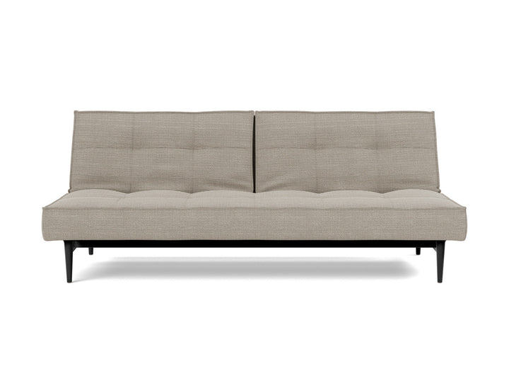 Canapea extensibila Splitback Styletto Black Wood 115x210cm, tesatura la alegere #material_579-kenya-gravel