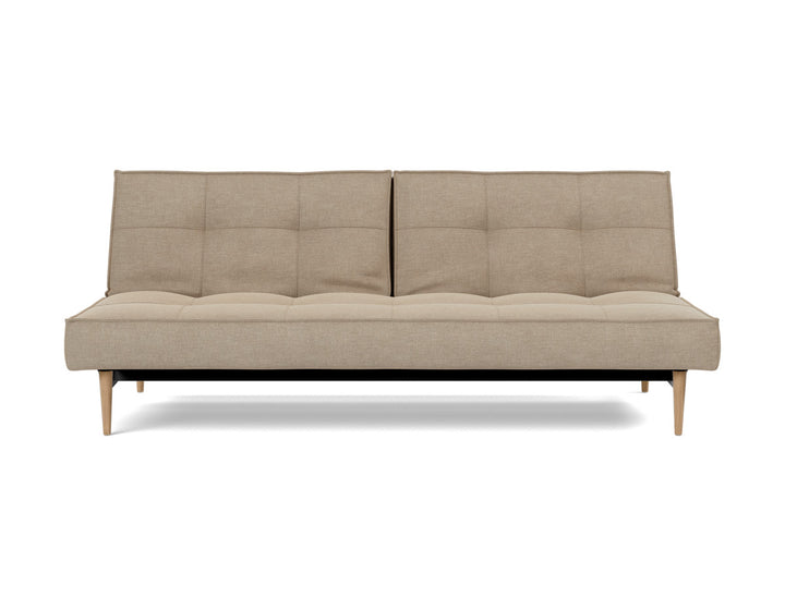 Canapea extensibila Splitback Styletto / lemn natur 115x210cm, tesatura la alegere #material_587-phobos-mocha