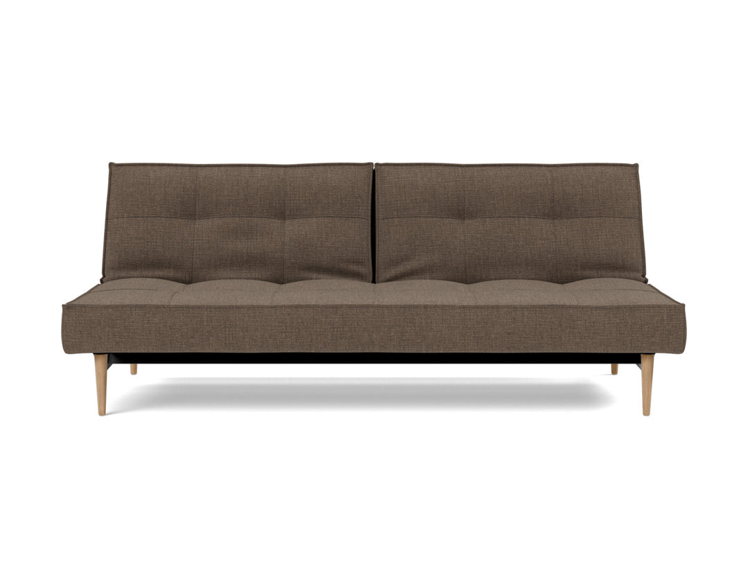 Canapea extensibila Splitback Styletto / lemn natur 115x210cm, tesatura la alegere #material_411-esina-cedar-brown