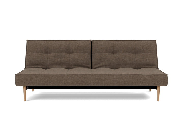 Canapea extensibila Splitback Styletto / lemn natur 115x210cm, tesatura la alegere #material_411-esina-cedar-brown