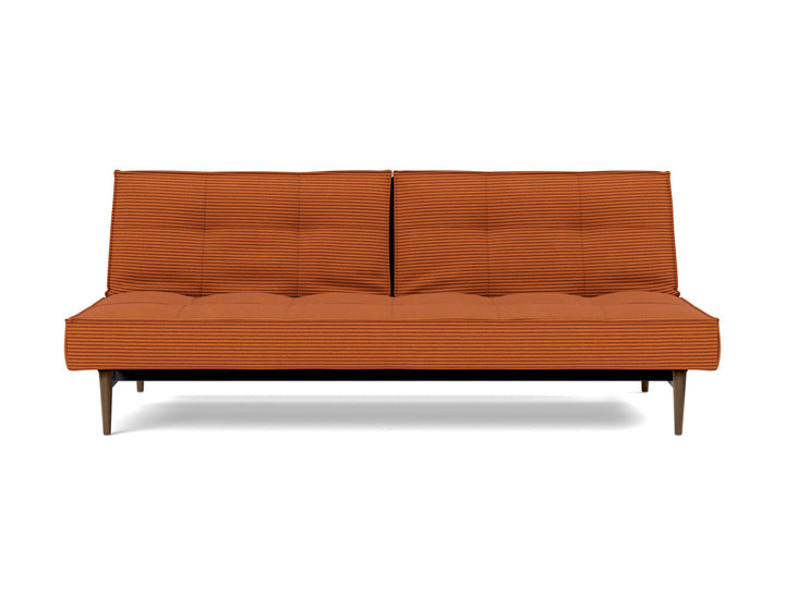 Canapea extensibila Splitback Styletto Dark Wood 115x210cm, tesatura la alegere #material_595-corduroy-burnt-orange