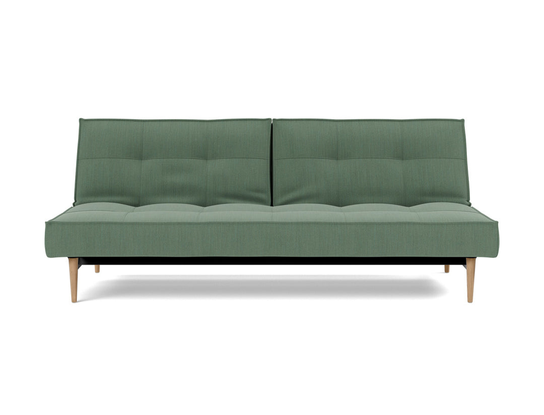 Canapea extensibila Splitback Styletto / lemn natur 115x210cm, tesatura la alegere #material_518-elegance-green