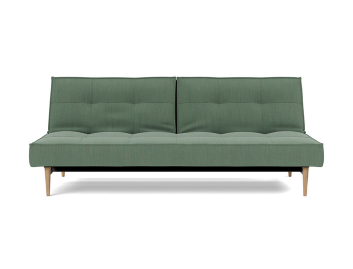 Canapea extensibila Splitback Styletto / lemn natur 115x210cm, tesatura la alegere #material_518-elegance-green