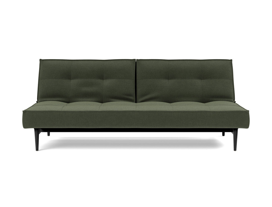 Canapea extensibila Splitback Styletto Black Wood 115x210cm, tesatura la alegere #material_413-esina-olive-green