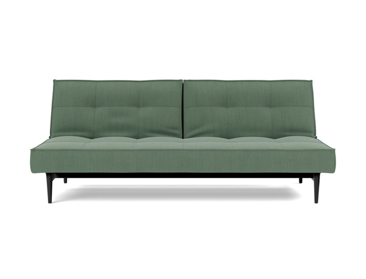 Canapea extensibila Splitback Styletto Black Wood 115x210cm, tesatura la alegere #material_518-elegance-green