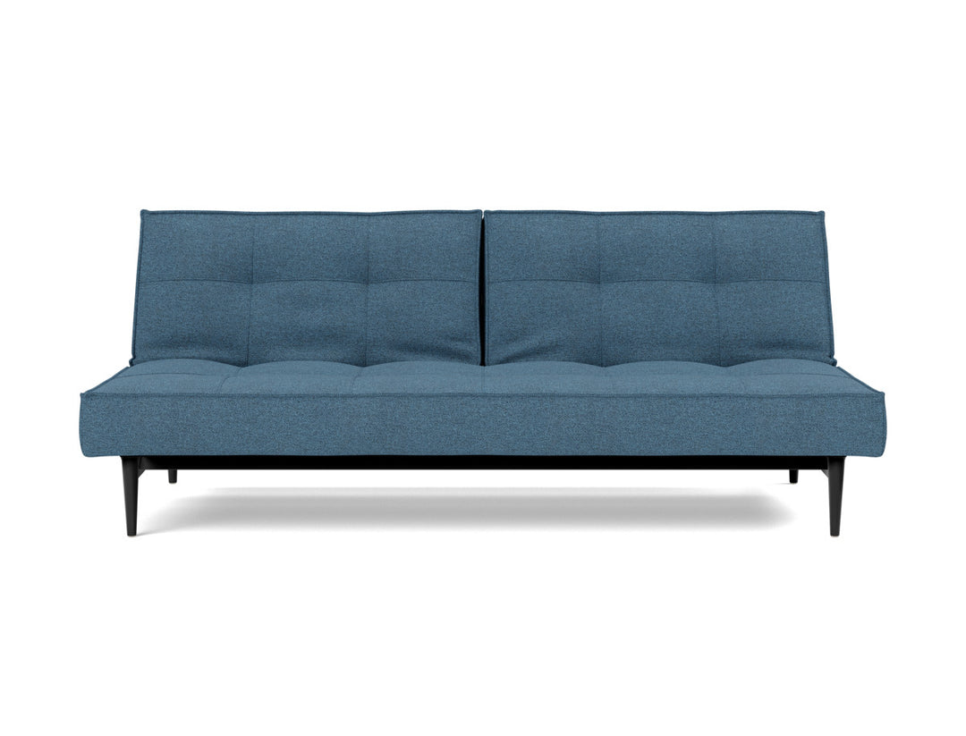 Canapea extensibila Splitback Styletto Black Wood 115x210cm, tesatura la alegere #material_302-weda-blue